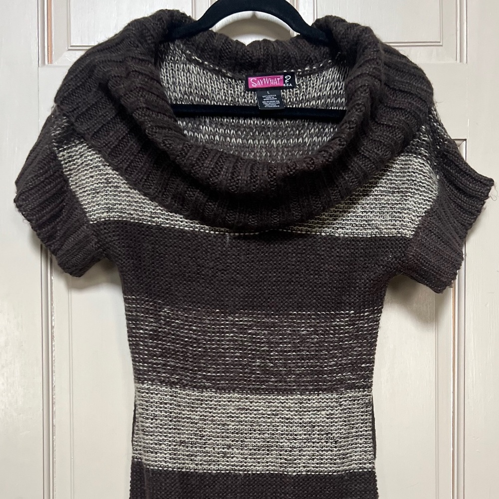 Short sleeve sweater dress